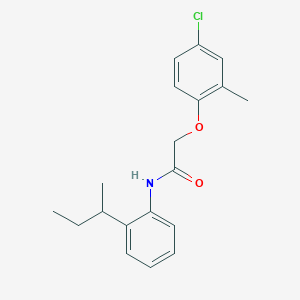 molecular formula C19H22ClNO2 B4049596 N-[2-(butan-2-yl)phenyl]-2-(4-chloro-2-methylphenoxy)acetamide 