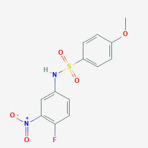molecular formula C13H11FN2O5S B404961 N-(4-fluoro-3-nitrophenyl)-4-methoxybenzenesulfonamide CAS No. 5525-15-5