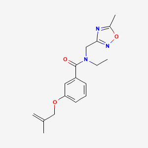 N-ethyl-N-[(5-methyl-1,2,4-oxadiazol-3-yl)methyl]-3-[(2-methylprop-2-en-1-yl)oxy]benzamide