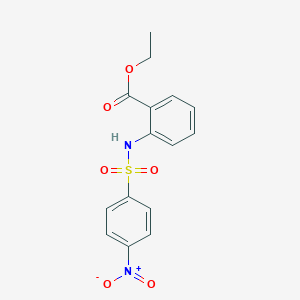 molecular formula C15H14N2O6S B404962 Ethyl 2-{[(4-nitrophenyl)sulfonyl]amino}benzoate 