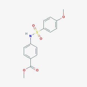 molecular formula C15H15NO5S B404963 Methyl 4-{[(4-methoxyphenyl)sulfonyl]amino}benzoate 