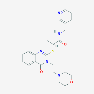 2-({3-[2-(4-morpholinyl)ethyl]-4-oxo-3,4-dihydro-2-quinazolinyl}thio)-N-(3-pyridinylmethyl)butanamide