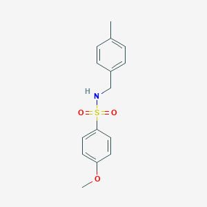 molecular formula C15H17NO3S B404964 4-methoxy-N-(4-methylbenzyl)benzenesulfonamide CAS No. 346696-69-3
