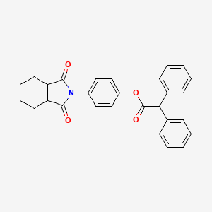 molecular formula C28H23NO4 B4049641 4-(1,3-dioxo-1,3,3a,4,7,7a-hexahydro-2H-isoindol-2-yl)phenyl diphenylacetate 