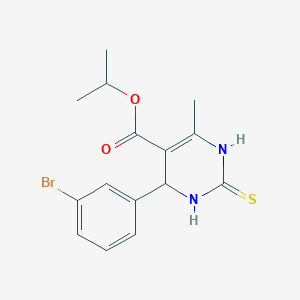 molecular formula C15H17BrN2O2S B4049645 isopropyl 4-(3-bromophenyl)-6-methyl-2-thioxo-1,2,3,4-tetrahydro-5-pyrimidinecarboxylate 