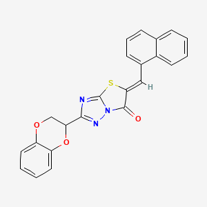 molecular formula C23H15N3O3S B4049655 2-(2,3-dihydro-1,4-benzodioxin-2-yl)-5-(1-naphthylmethylene)[1,3]thiazolo[3,2-b][1,2,4]triazol-6(5H)-one 