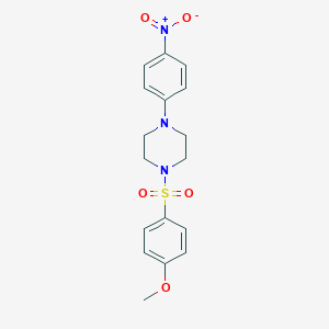 molecular formula C17H19N3O5S B404966 1-{4-Nitrophenyl}-4-{[4-(methyloxy)phenyl]sulfonyl}piperazine CAS No. 326901-79-5