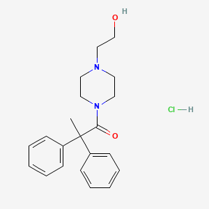 1-[4-(2-Hydroxyethyl)piperazin-1-yl]-2,2-diphenylpropan-1-one;hydrochloride