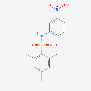 molecular formula C15H15FN2O4S B404969 N-(2-fluoro-5-nitrophenyl)-2,4,6-trimethylbenzenesulfonamide 