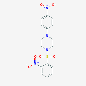 molecular formula C16H16N4O6S B404970 1-(2-Nitro-benzenesulfonyl)-4-(4-nitro-phenyl)-piperazine 