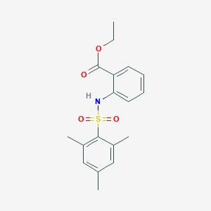 molecular formula C18H21NO4S B404972 Ethyl 2-[(mesitylsulfonyl)amino]benzoate 