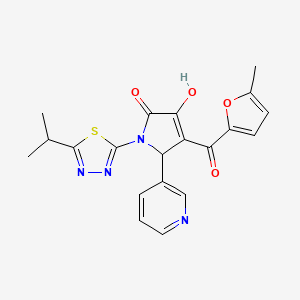 3-hydroxy-1-(5-isopropyl-1,3,4-thiadiazol-2-yl)-4-(5-methyl-2-furoyl)-5-(3-pyridinyl)-1,5-dihydro-2H-pyrrol-2-one