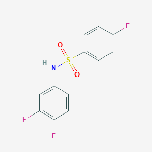 molecular formula C12H8F3NO2S B404975 N-(3,4-difluorophenyl)-4-fluorobenzenesulfonamide 
