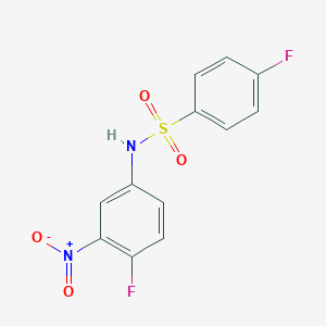 molecular formula C12H8F2N2O4S B404976 4-fluoro-N-(4-fluoro-3-nitrophenyl)benzenesulfonamide 