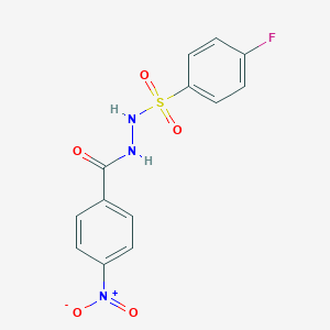 molecular formula C13H10FN3O5S B404977 N'-[(4-fluorophenyl)sulfonyl]-4-nitrobenzohydrazide 