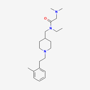 molecular formula C21H35N3O B4049772 2-(dimethylamino)-N-ethyl-N-[[1-[2-(2-methylphenyl)ethyl]piperidin-4-yl]methyl]acetamide 