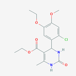 molecular formula C17H21ClN2O5 B4049782 4-(2-氯-5-乙氧基-4-甲氧基苯基)-6-甲基-2-氧代-1,2,3,4-四氢-5-嘧啶甲酸乙酯 