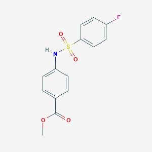molecular formula C14H12FNO4S B404979 Methyl 4-{[(4-fluorophenyl)sulfonyl]amino}benzoate CAS No. 260968-85-2