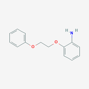 molecular formula C14H15NO2 B040498 2-(2-苯氧基乙氧基)苯胺 CAS No. 114012-05-4