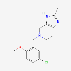 (5-chloro-2-methoxybenzyl)ethyl[(2-methyl-1H-imidazol-4-yl)methyl]amine