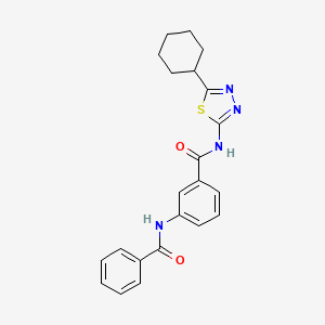 3-benzamido-N-(5-cyclohexyl-1,3,4-thiadiazol-2-yl)benzamide