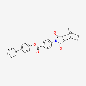 molecular formula C28H23NO4 B4049883 4-联苯基 4-(3,5-二氧代-4-氮杂三环[5.2.1.0~2,6~]癸-4-基)苯甲酸酯 