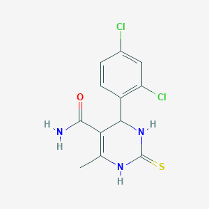 4-(2,4-dichlorophenyl)-6-methyl-2-thioxo-1,2,3,4-tetrahydro-5-pyrimidinecarboxamide