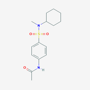 molecular formula C15H22N2O3S B404990 N-(4-{[cyclohexyl(methyl)amino]sulfonyl}phenyl)acetamide 