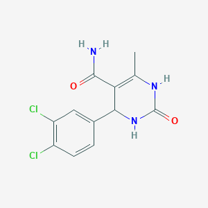 molecular formula C12H11Cl2N3O2 B4049907 4-(3,4-dichlorophenyl)-6-methyl-2-oxo-3,4-dihydro-1H-pyrimidine-5-carboxamide 