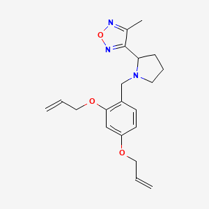 molecular formula C20H25N3O3 B4049920 3-{1-[2,4-bis(allyloxy)benzyl]pyrrolidin-2-yl}-4-methyl-1,2,5-oxadiazole 