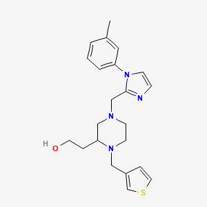 2-[4-{[1-(3-methylphenyl)-1H-imidazol-2-yl]methyl}-1-(3-thienylmethyl)-2-piperazinyl]ethanol