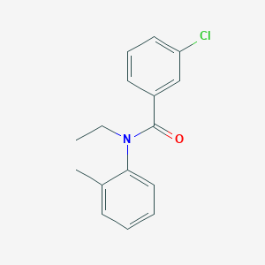molecular formula C16H16ClNO B404994 3-chloro-N-ethyl-N-(2-methylphenyl)benzamide 