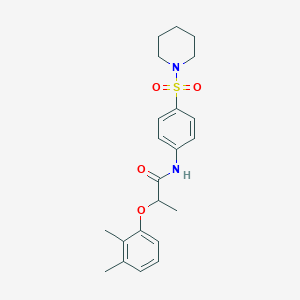 molecular formula C22H28N2O4S B4049960 2-(2,3-dimethylphenoxy)-N-[4-(1-piperidinylsulfonyl)phenyl]propanamide 