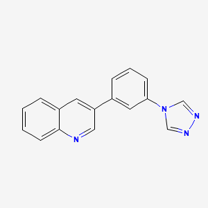 molecular formula C17H12N4 B4049969 3-[3-(4H-1,2,4-三唑-4-基)苯基]喹啉 