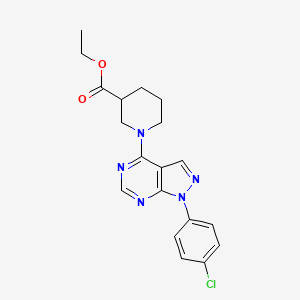 ethyl 1-[1-(4-chlorophenyl)pyrazolo[3,4-d]pyrimidin-4-yl]piperidine-3-carboxylate