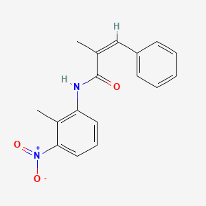 molecular formula C17H16N2O3 B4049993 (2Z)-2-methyl-N-(2-methyl-3-nitrophenyl)-3-phenylprop-2-enamide 