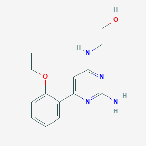 2-{[2-amino-6-(2-ethoxyphenyl)pyrimidin-4-yl]amino}ethanol