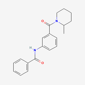 N-{3-[(2-methyl-1-piperidinyl)carbonyl]phenyl}benzamide