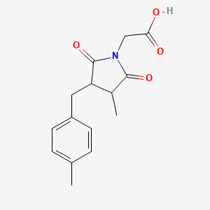 molecular formula C15H17NO4 B4050067 [3-methyl-4-(4-methylbenzyl)-2,5-dioxo-1-pyrrolidinyl]acetic acid 