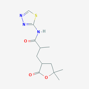 3-(5,5-DIMETHYL-2-OXOTETRAHYDRO-3-FURANYL)-2-METHYL-N-(1,3,4-THIADIAZOL-2-YL)PROPANAMIDE