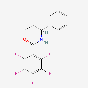 2,3,4,5,6-pentafluoro-N-(2-methyl-1-phenylpropyl)benzamide