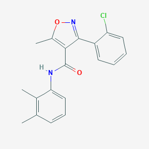 molecular formula C19H17ClN2O2 B405010 3-(2-chlorophenyl)-N-(2,3-dimethylphenyl)-5-methyl-1,2-oxazole-4-carboxamide CAS No. 84896-48-0