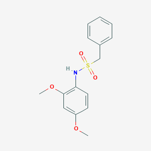molecular formula C15H17NO4S B405011 N-(2,4-dimethoxyphenyl)-1-phenylmethanesulfonamide 