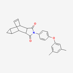 molecular formula C25H23NO3 B4050111 2-[4-(3,5-dimethylphenoxy)phenyl]hexahydro-4,6-ethenocyclopropa[f]isoindole-1,3(2H,3aH)-dione 