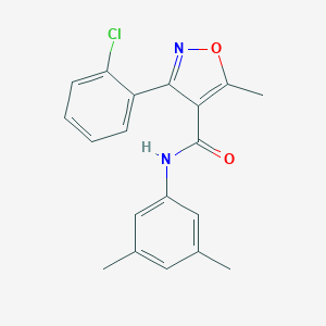 molecular formula C19H17ClN2O2 B405012 3-(2-chlorophenyl)-N-(3,5-dimethylphenyl)-5-methyl-1,2-oxazole-4-carboxamide CAS No. 301680-76-2