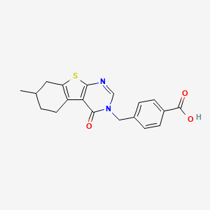 4-({11-Methyl-3-oxo-8-thia-4,6-diazatricyclo[7.4.0.0^{2,7}]trideca-1(9),2(7),5-trien-4-yl}methyl)benzoic acid