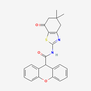 N-(5,5-dimethyl-7-oxo-4,5,6,7-tetrahydro-1,3-benzothiazol-2-yl)-9H-xanthene-9-carboxamide