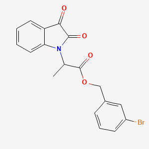 molecular formula C18H14BrNO4 B4050146 3-bromobenzyl 2-(2,3-dioxo-2,3-dihydro-1H-indol-1-yl)propanoate 