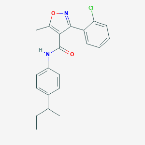 molecular formula C21H21ClN2O2 B405016 N-(4-sec-butylphenyl)-3-(2-chlorophenyl)-5-methyl-4-isoxazolecarboxamide CAS No. 303136-08-5