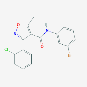 molecular formula C17H12BrClN2O2 B405017 N-(3-bromophenyl)-3-(2-chlorophenyl)-5-methyl-1,2-oxazole-4-carboxamide CAS No. 292052-02-9